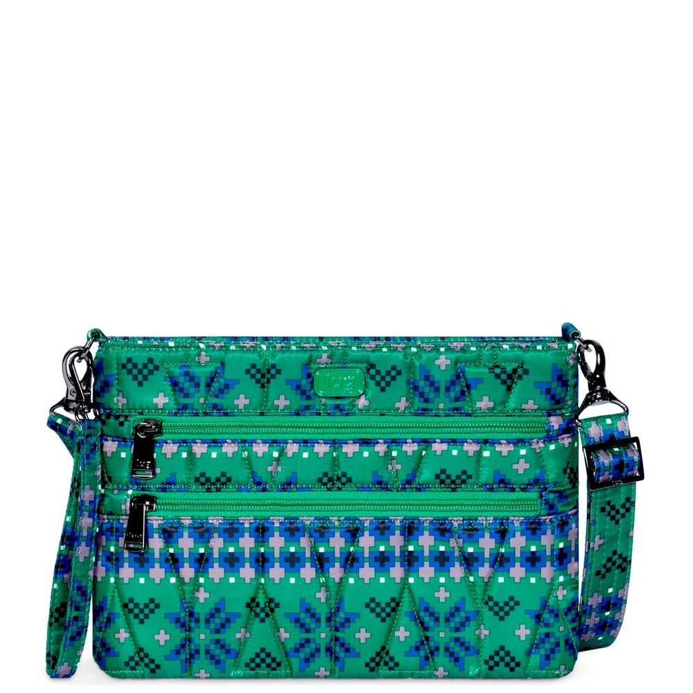 Lug Dazzle Crossbody Bag Fair Isle Green NWT